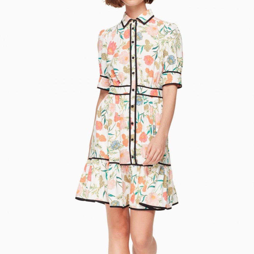 Kate spade ♠️ floral shirt dress 8 NWOT - Picture 1 of 8
